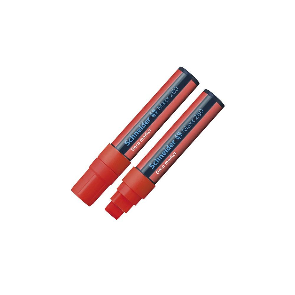 Marqueur Craie SCHNEIDER Maxx 260 - Pointe 5 +15mm - ROUGE** Z