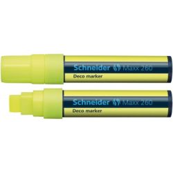 Marqueur Craie SCHNEIDER Maxx 260 - Pointe 5 +15mm - JAUNE FLUO