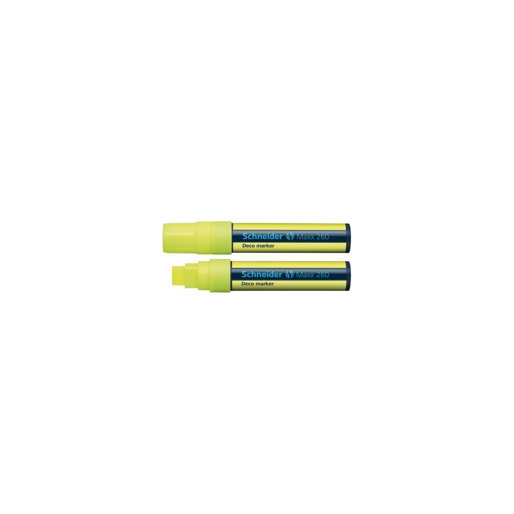 Marqueur Craie SCHNEIDER Maxx 260 - Pointe 5 +15mm - JAUNE FLUO