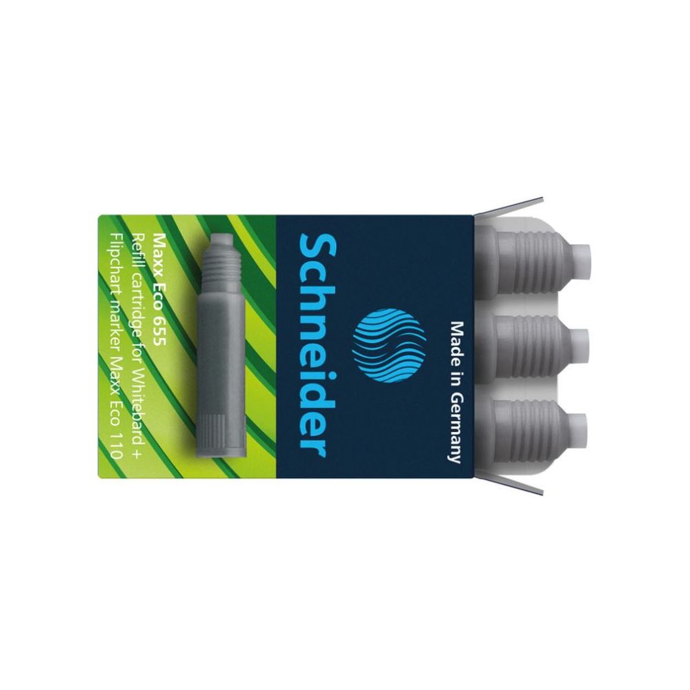 Recharge SCHNEIDER Maxx 655 NOIR pour Maxx Eco 110  (Par 3)**