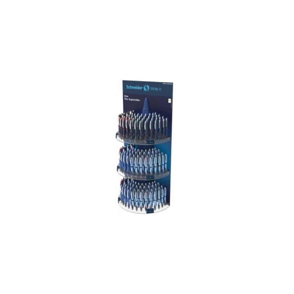 Presentoir SCHNEIDER - One Business - 200 unités (B/N/R/V)-35x20x75cm