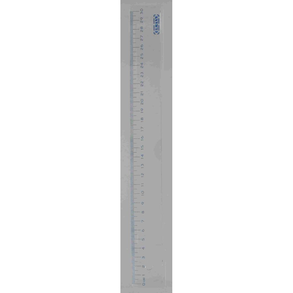 Regle Cristal incolore graduée - 1 biseau + bd antitache - 30cm  