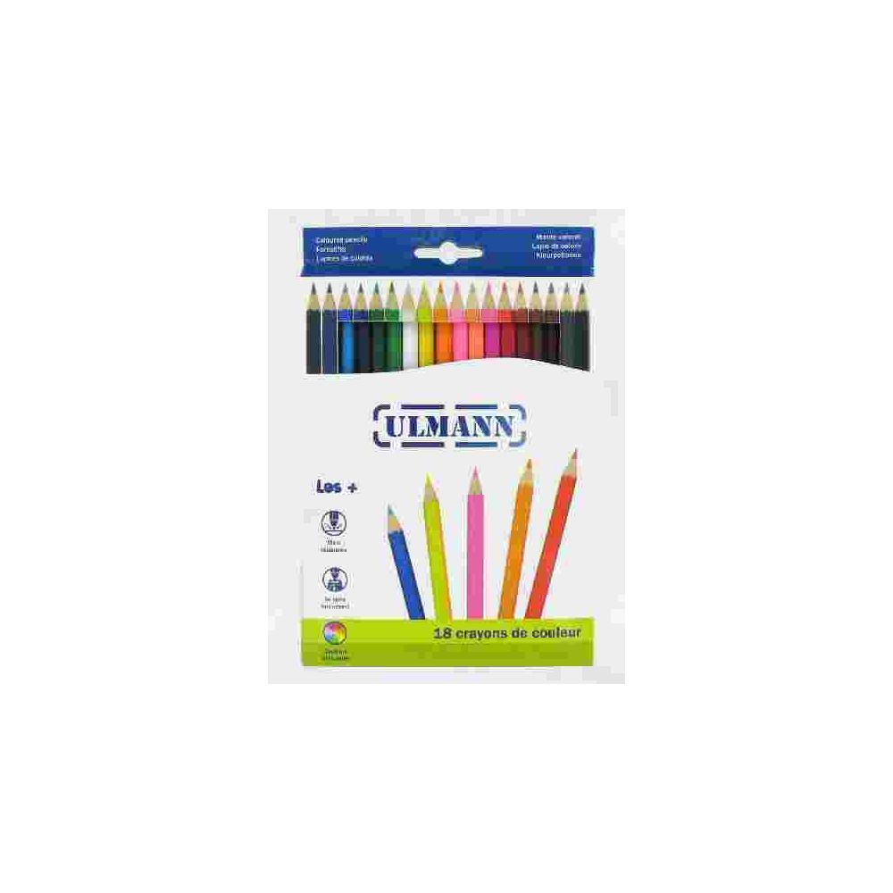 Crayon Couleur ULMANN - Pochette de 18 couleurs