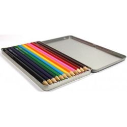 Crayon Couleur ULMANN - Boite métal de 12 couleurs 