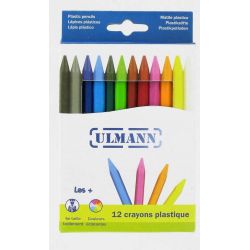 Crayon Couleur ULMANN en Plastique - Boîte de 12 couleurs