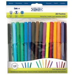 Feutre Couleur ULMANN Ogive fine (Pochette 30 couleurs)