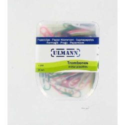 Trombones colorées (Attache-lettres) de 28mm Boîte de 80 (blist