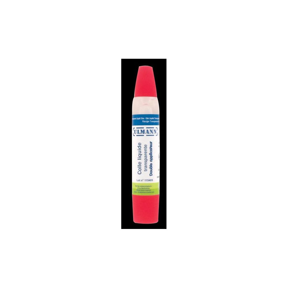 Colle transp. ULMANN - Baton Dble applicateur - 40ml -Blister