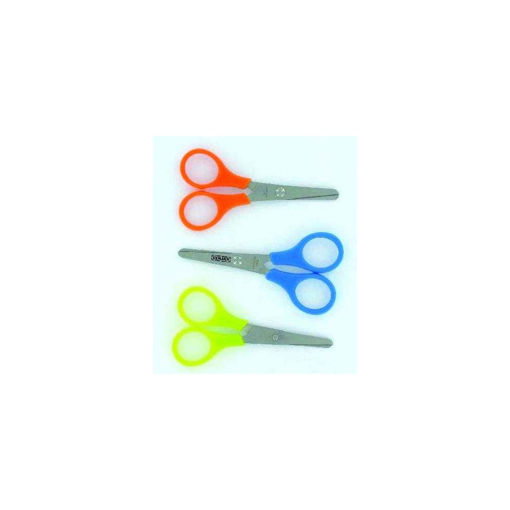 Ciseaux Ecolier - Ann. plastique - Acier - Bout rond - 10 cm