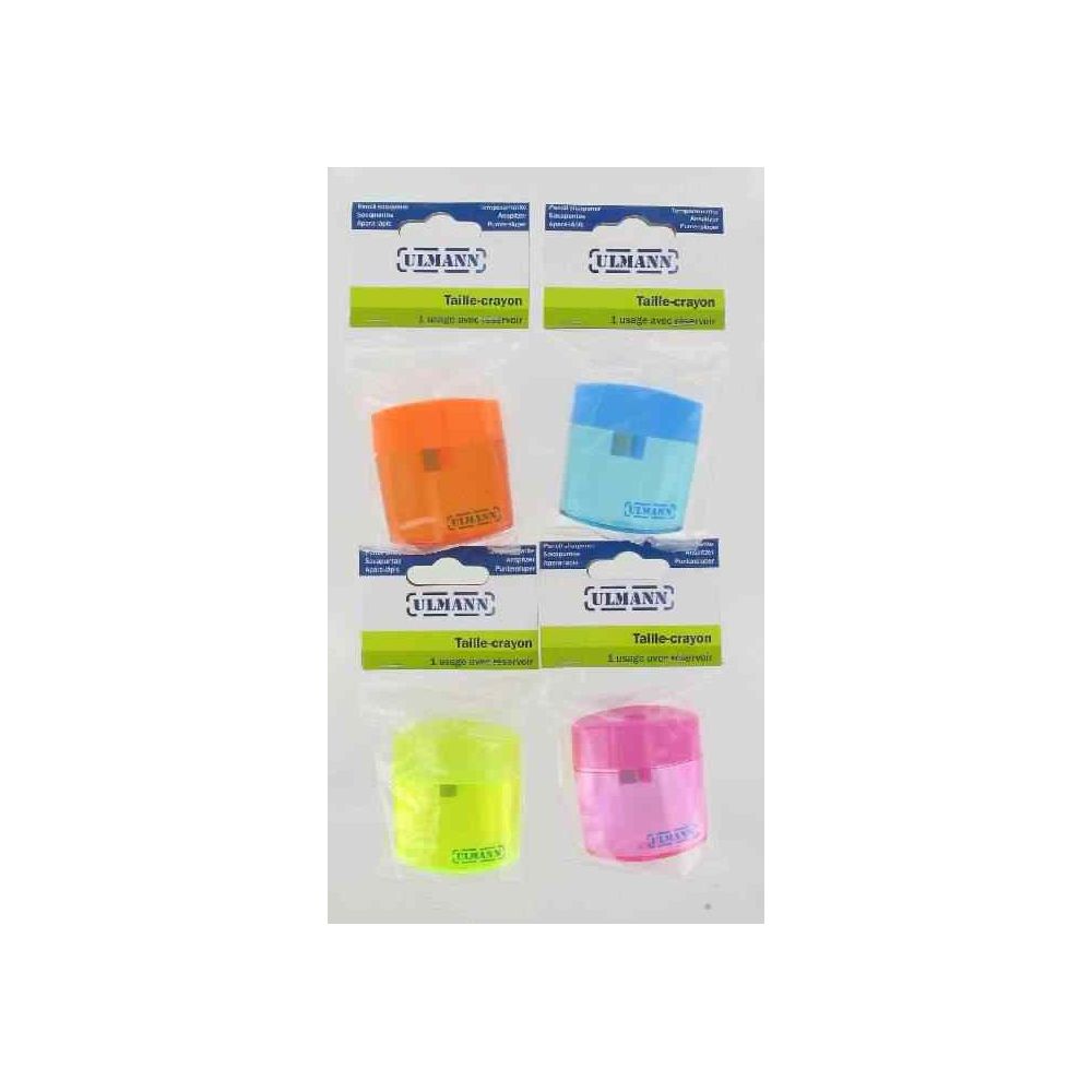 Taille-Crayon plastique ULMANN 1 usage avec réserve 