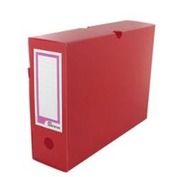Boite archive PVC FAST 33x25cm - Pliable - Dos:10cm - ROUGE