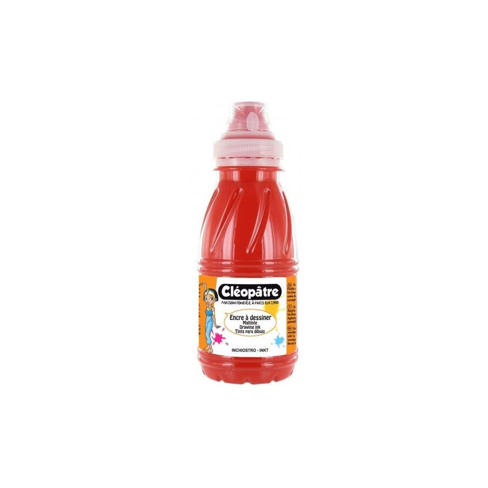Encre de chine à dessiner CLEOPATRE ROUGE VIF - 500 ml
