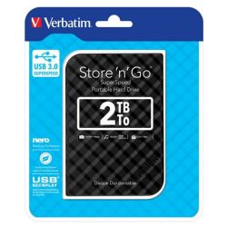 Disque dur externe 2.5" USB 3.0 2To VERBATIM Black Grid