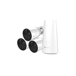 Pack 3 caméra WIFI EZVIZ + Station 2MP/Det mouv/sirène/batt CS-BC1-B3