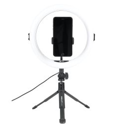 Trépied de 19cm avec anneau lumineux LED diam 26cm WE