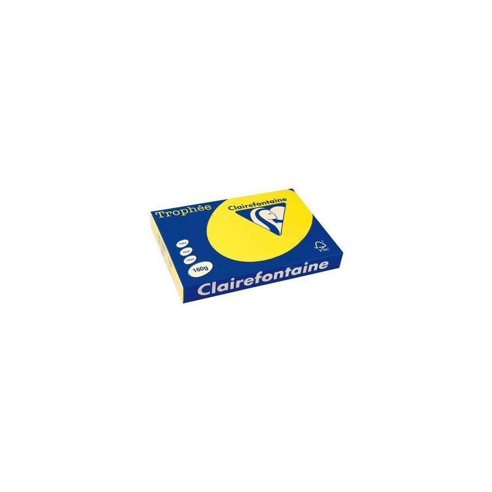 Rame A3 - 160g - Jaune Soleil CLAIREFONTAINE (250 f.) - Ref:1039