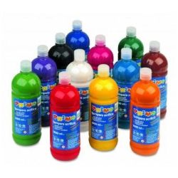 Gouache liquide avec bouchon doseur 1L PRIMO JAUNE PRIMAIRE