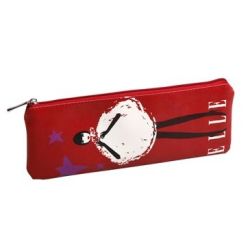 Trousse plate - 8 x 22cm - ELLE - Rouge**