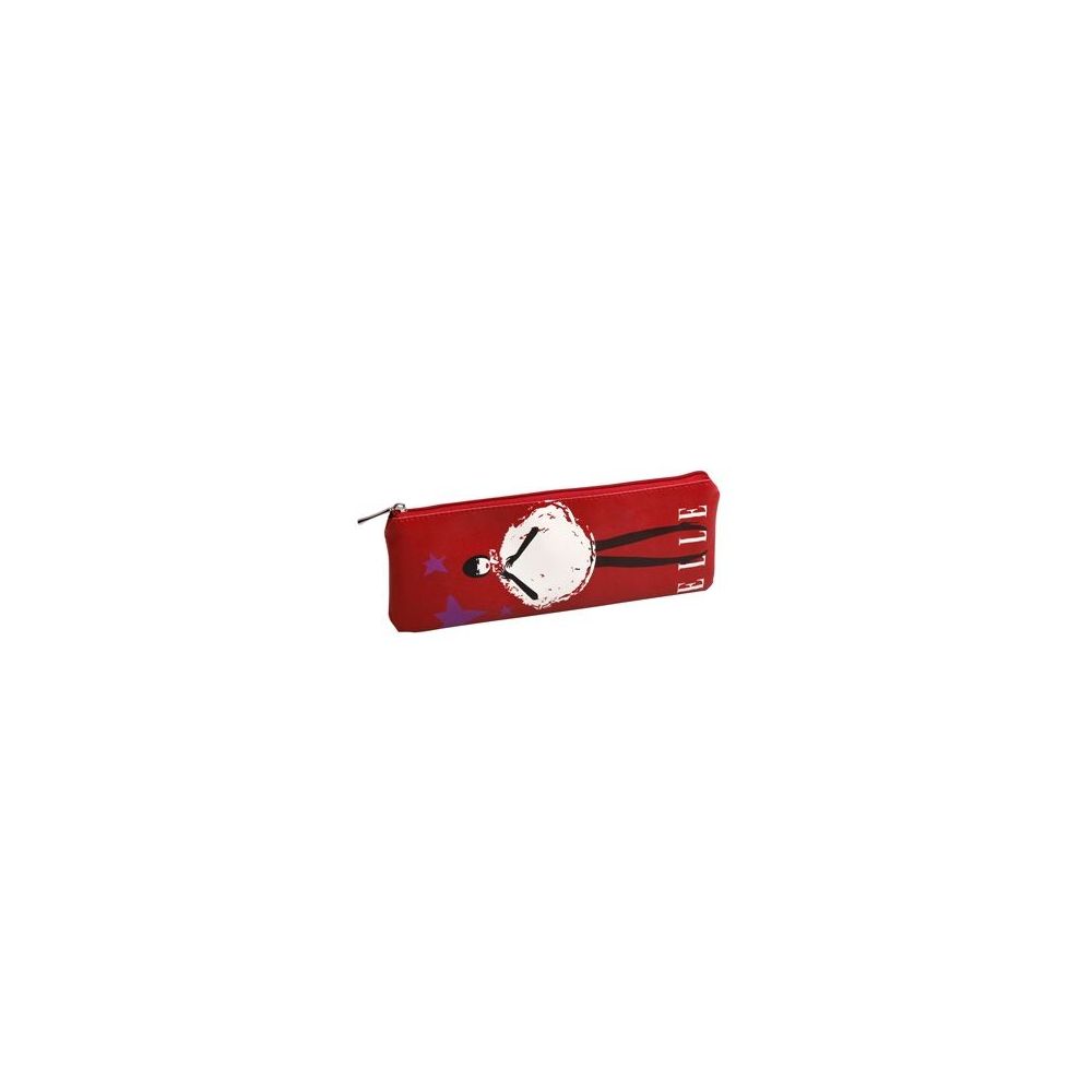 Trousse plate - 8 x 22cm - ELLE - Rouge**