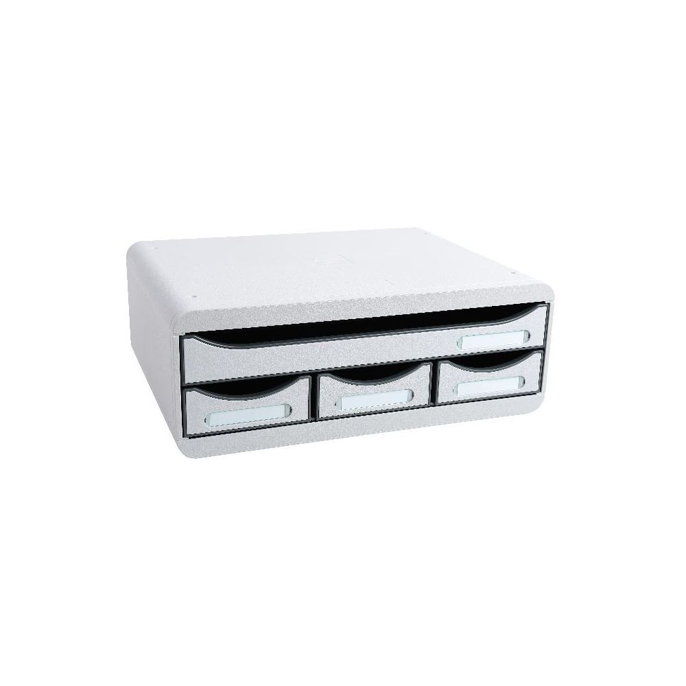 Caisson / Support écran TOOLBOX 4 tiroirs - 27 x 35 x 13 - GRIS