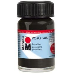 Peinture pour verre MARABU Porcelain - NOIR - 15 ml