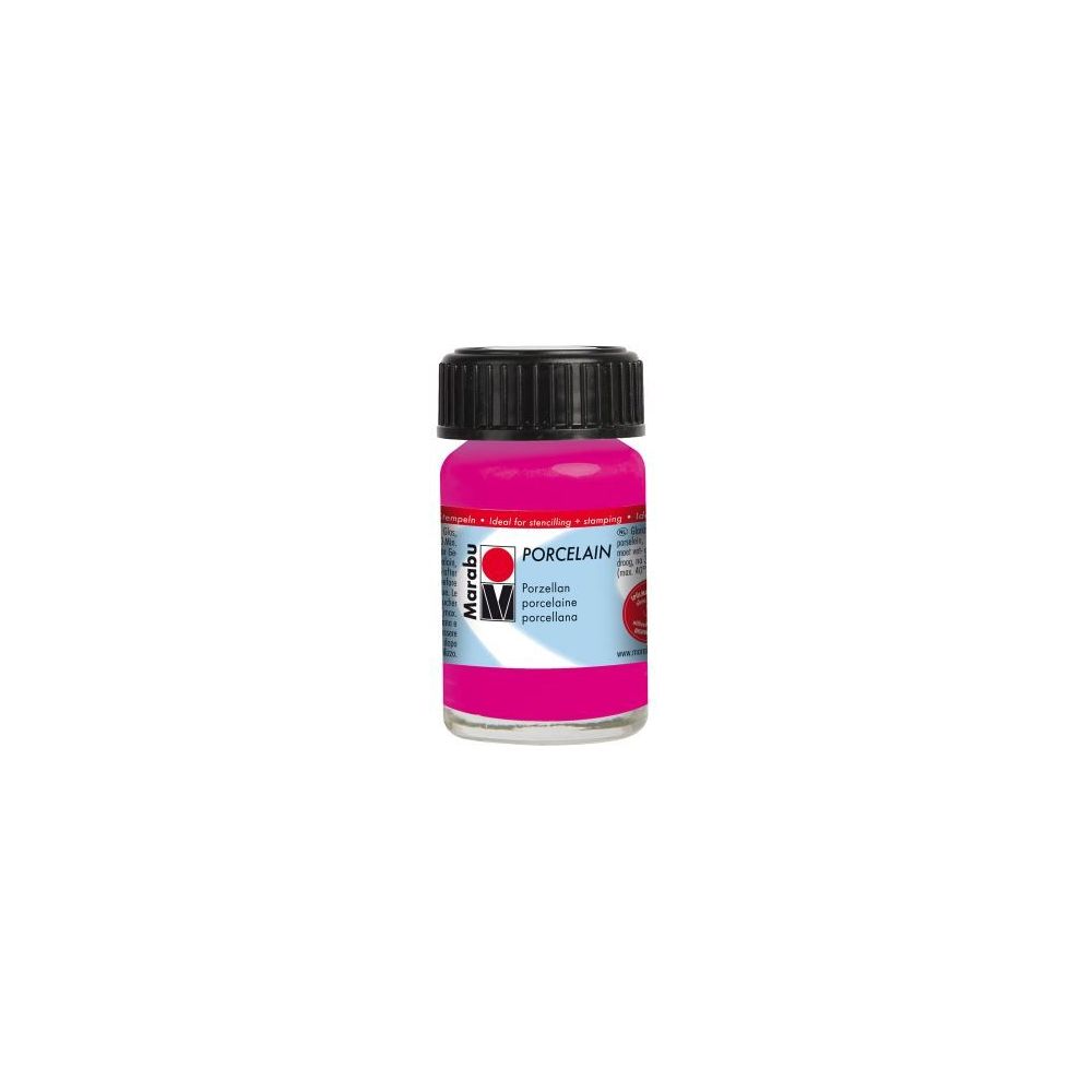 Peinture pour verre MARABU Porcelain - ROSE - 15 ml