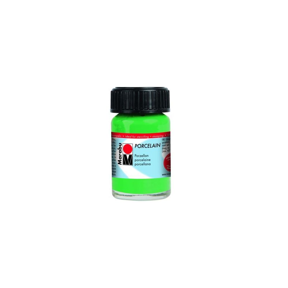 Peinture pour verre MARABU Porcelain - VERT POMME - 15 ml