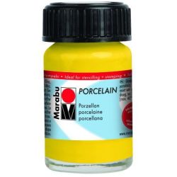Peinture pour verre MARABU Porcelain - JAUNE D'OR - 15 ml