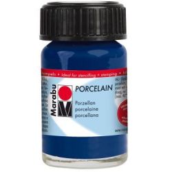 Peinture pour verre MARABU Porcelain - BLEU NUIT - 15 ml