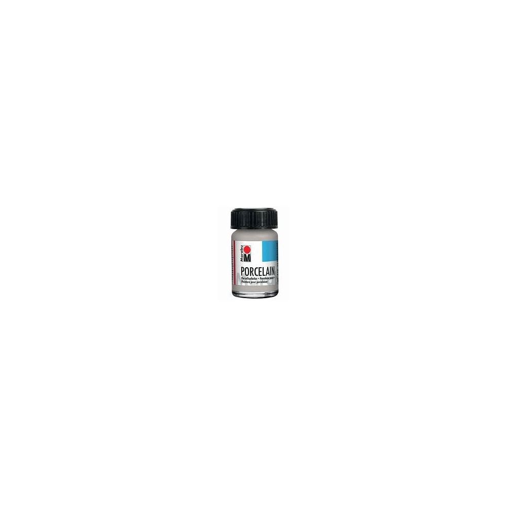 Peinture pour verre MARABU Porcelain - ARGENT - 15 ml