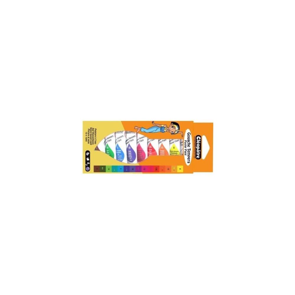 GouacheTube Alu CLEOPATRE 10 ml - 10 couleurs