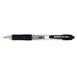 Stylo Gel Rétractable IKON K3 - Pointe 0.7 mm - NOIR - 1er PRIX