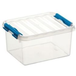 Bac de rangement + couvercle L.20 x l.15 x H.10cm Transparent   2L