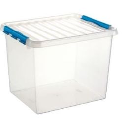 Bac de rangement + couvercle L.50 x l.40 x H.38cm Transparent  52L
