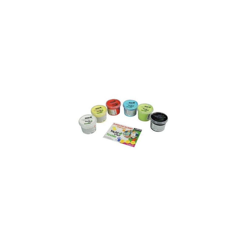 Peinture à doigts pour tissus PEBEO Tactil Color - 100 ml (6 pots)