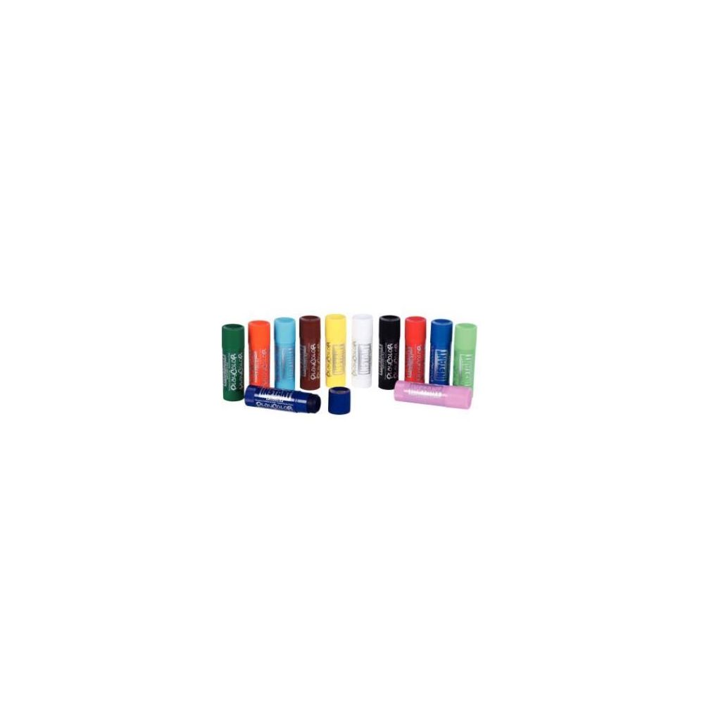 Gouache solide en stick PLAYCOLOR 40gr (Boîte de 12 couleurs)