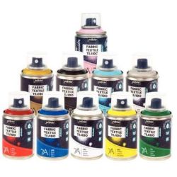 Peinture Tissus PEBEO Setacolor - 10 Spray de 100 ml - Coul. Ass