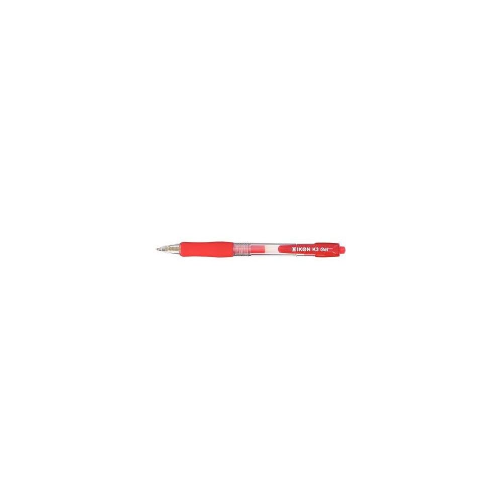 Stylo Gel Rétractable IKON K3 - Pointe 0.7 mm - ROUGE - 1er PRIX