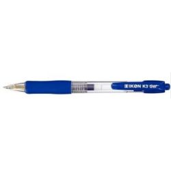 Stylo Gel Rétractable IKON K3 - Pointe 0.7 mm - BLEU - 1er PRIX
