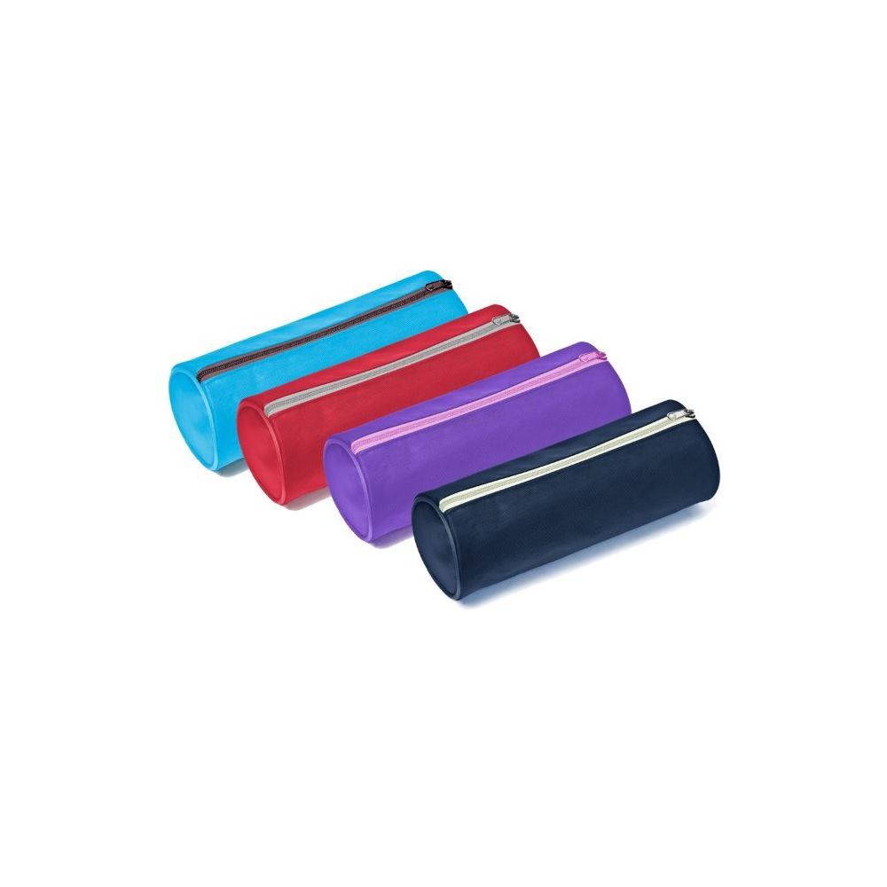 Trousse ronde en tissus WONDAY - 22 x 7 cm - Coul. Assorties