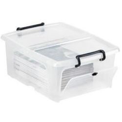 Boite de rangement CEP Strata Cristal - 20 l -Ouverture côté