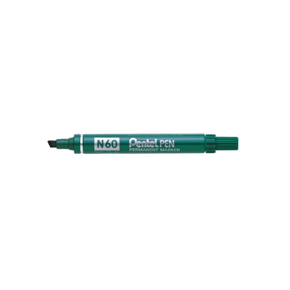 Marqueur perm. PENTEL N60 - Biseau. 2.2 à 4.5mm - VERT