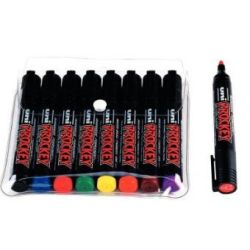 Marqueur perm. UNI-BALLProckey PM-122/8 - 8 COULEURS