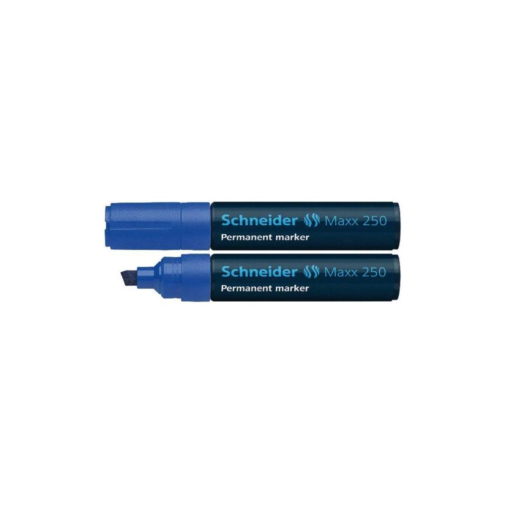 Marqueur perm. (Géant) SCHNEIDER Maxx 250 - Biseau. 2 à 7mm - BLEU