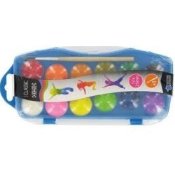 Peinture a l eau en godets ULMANN - diam : 25mm - 12 couleurs