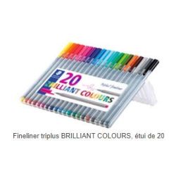Feutre Couleur STAEDTLER Triplus - 0.3mm - Etui 20 COUL.- 334SB20