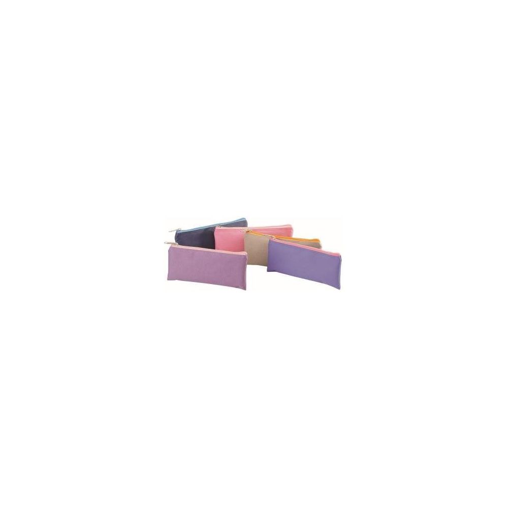 Trousse plate polyester WONDAY - 21 x 13 x 1cm - Coul. Assorties