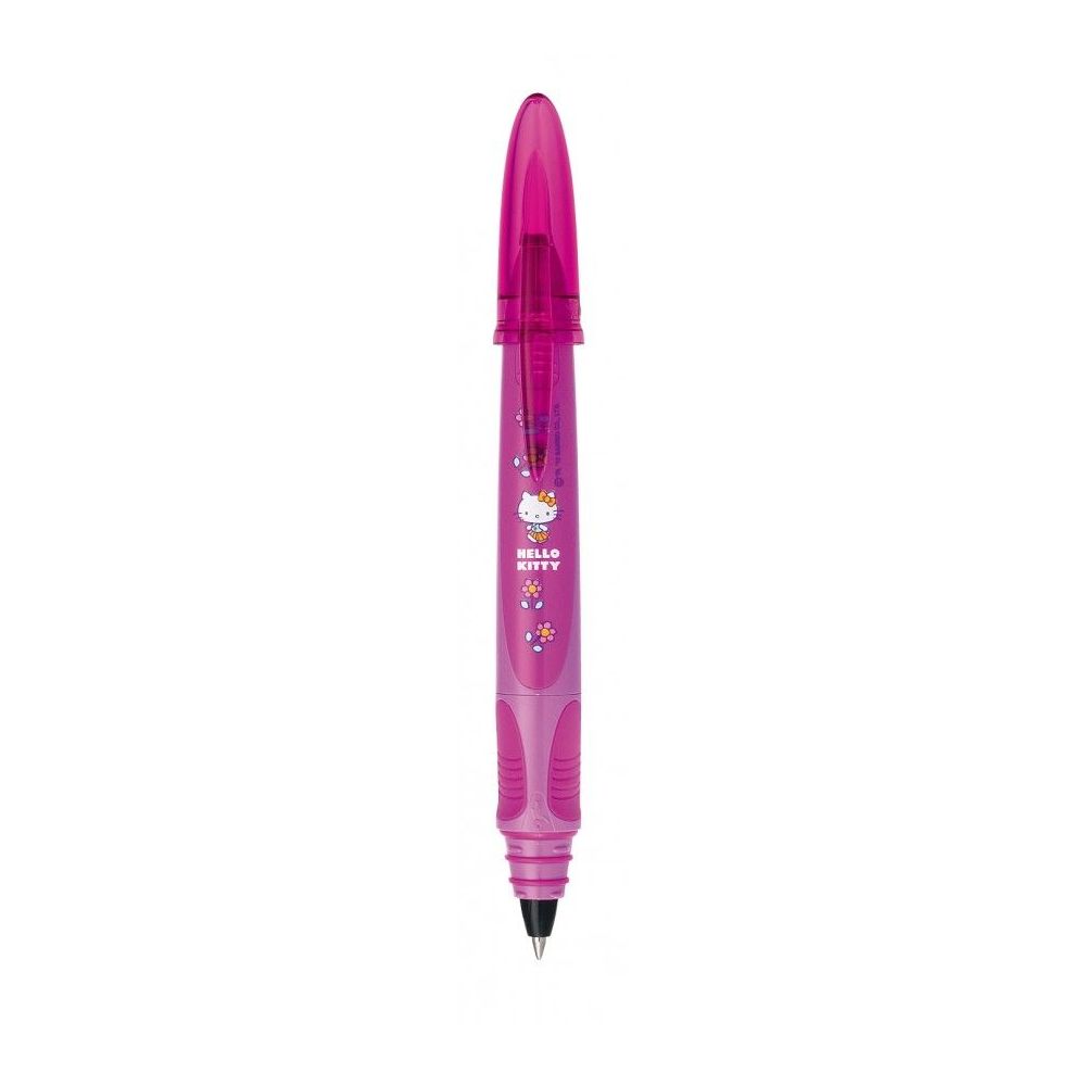 Roller BIC HELLO KITTY EasyClic ROSE - A cart. d'encre  Encre BLEU**Z
