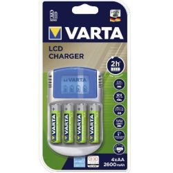 Chargeur piles (pour 4) VARTA LR3,LR6 -Ecran + Port USB ( sans accus)