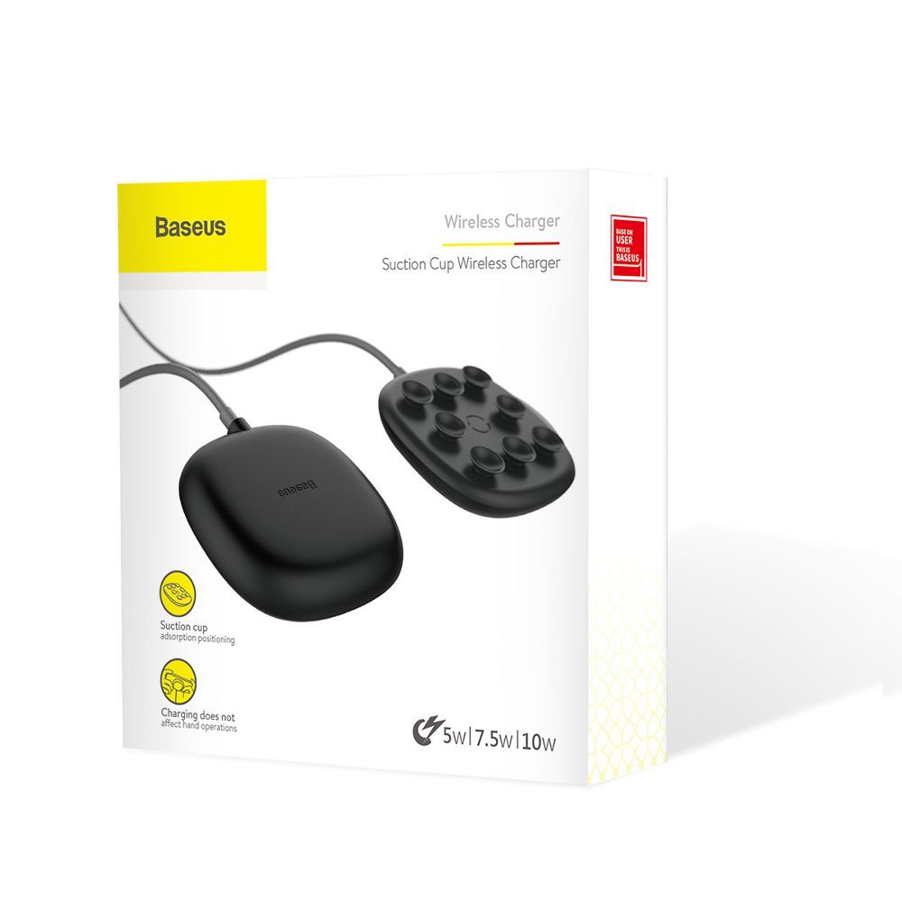 Chargeur induction ventouse 10W Noir**Z